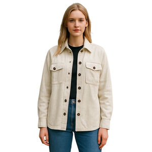 Madewell Donegal Flannel Shirt Jacket Womens XS Beige Field Workwear Streetwear